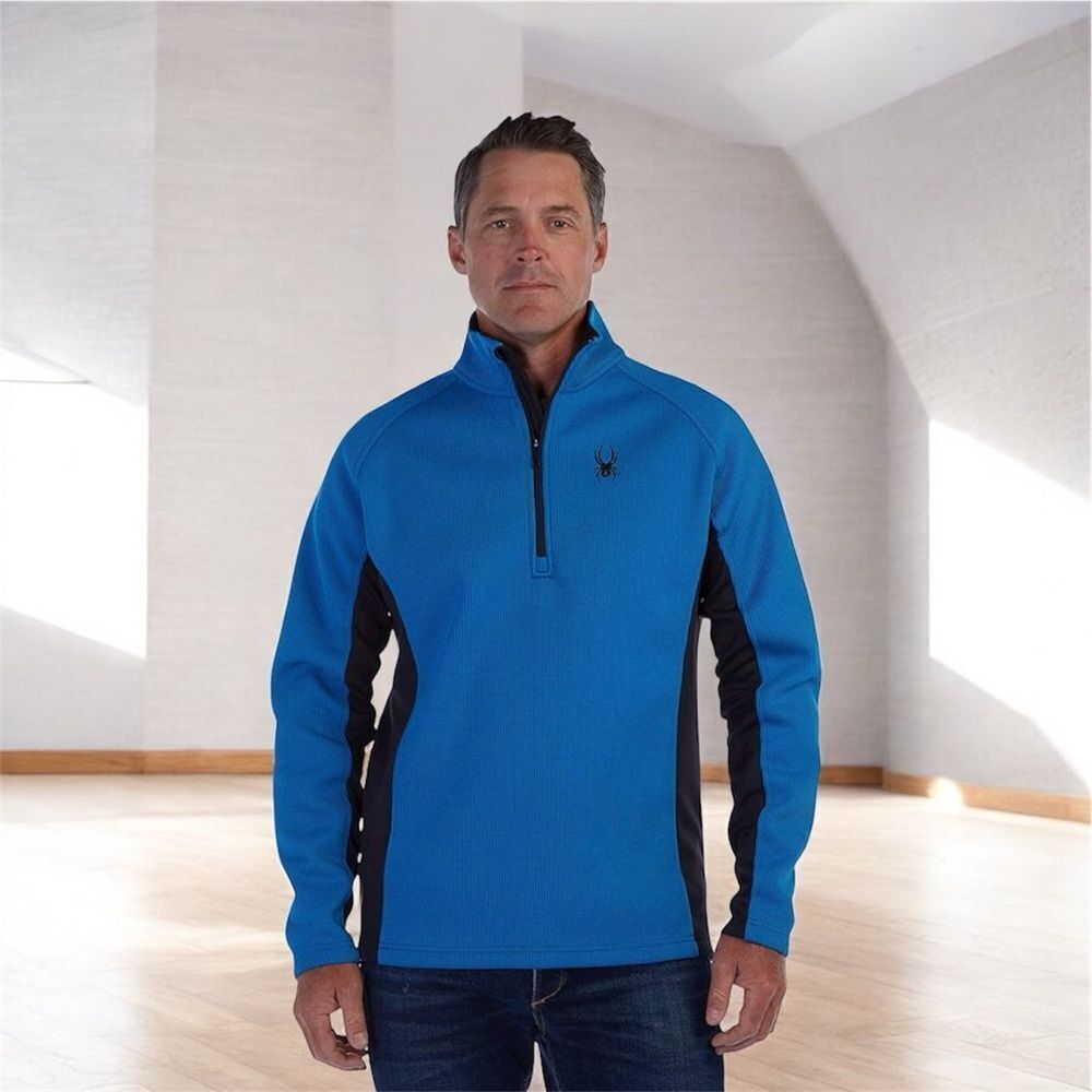Spyder Men's Performance Jacket in Blue and Black - XL - Great Condition